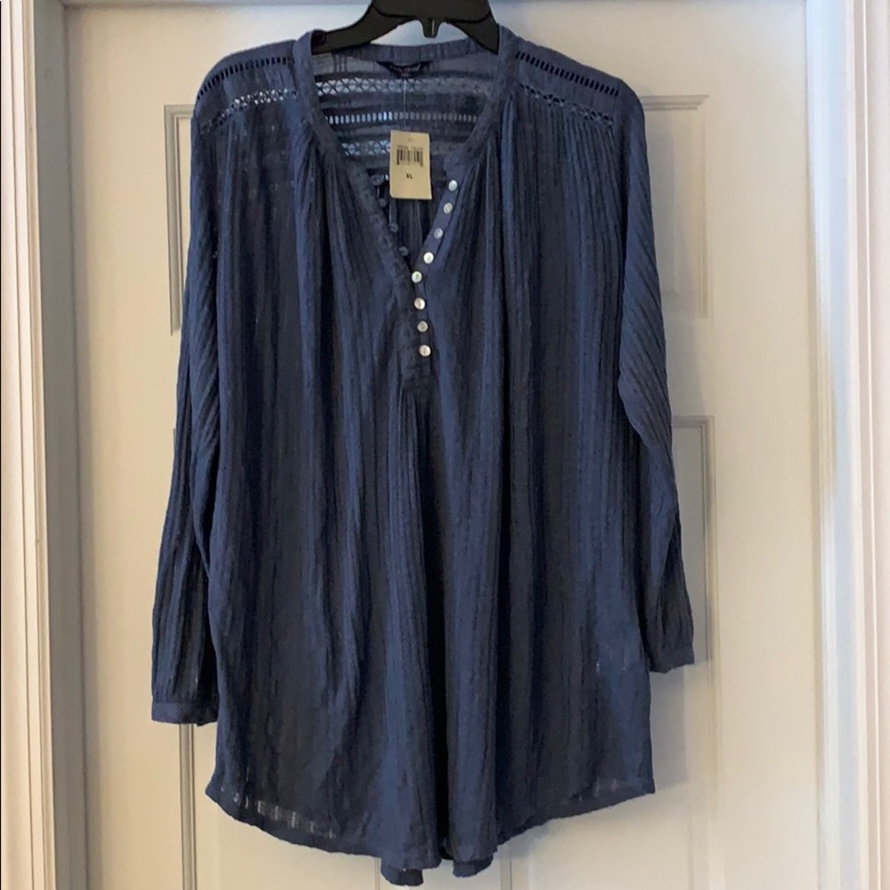 Lucky Boho Peasant Cotton Long Sleeved Top